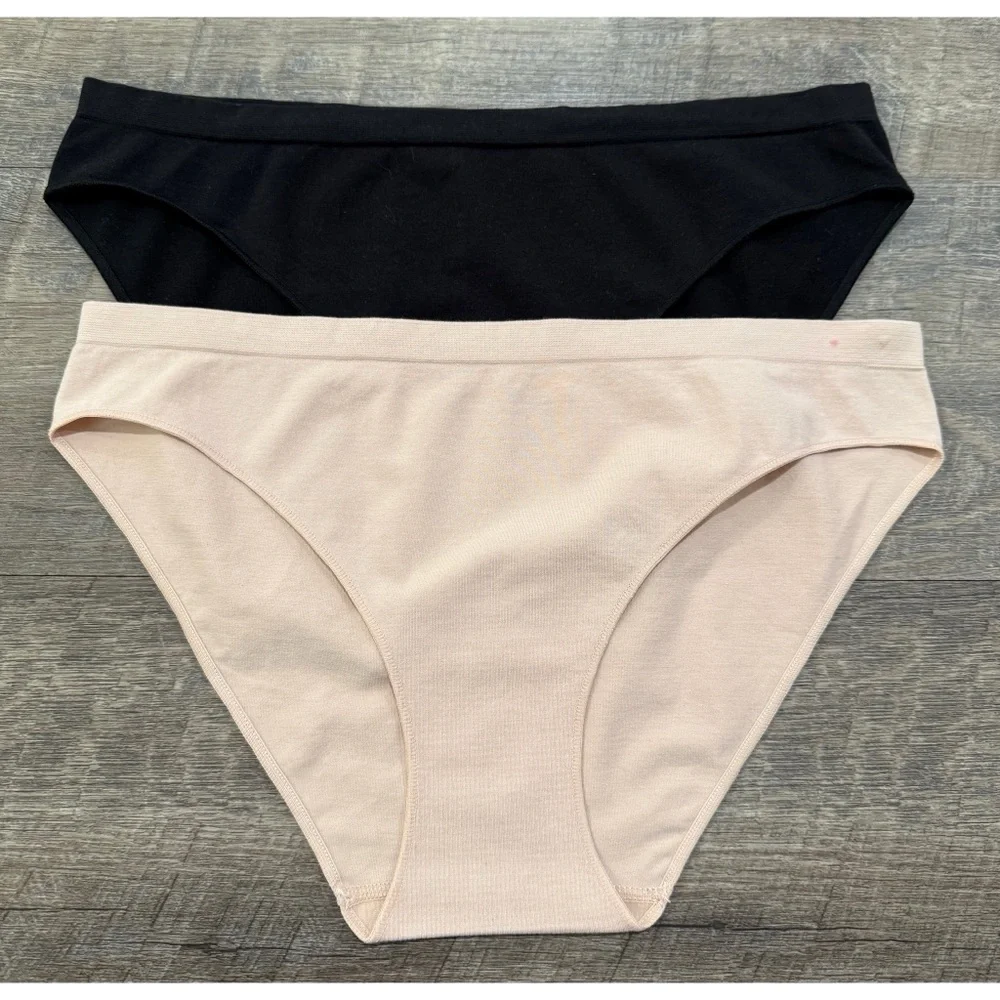 OnGossamer G1284P3 Cabana Cotton Seamless Bikini Panty Size Large